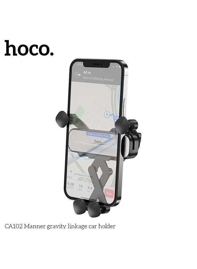 هوكو. حامل هاتف CA102 مانر لمخرج الهواء (أسود) - Image 5