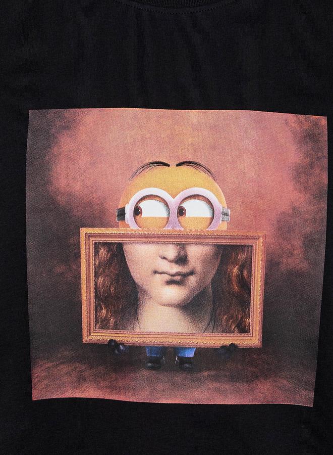 SP Characters Men Regular Fit Crew Neck Short Sleeves Minions Print T shirt - Image 2