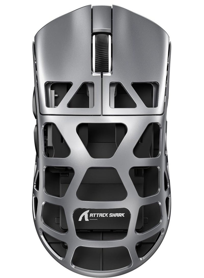 Attack Shark R3 46g Superlight Magnesium Alloy Wireless Gaming Mouse, BT/2.4Ghz/Wired Computer Mouse, 8000Hz Wireless Polling Rate, PAW3395 26K DPI Optical Sensor Programmable Mice for Win/Mac - Image 1