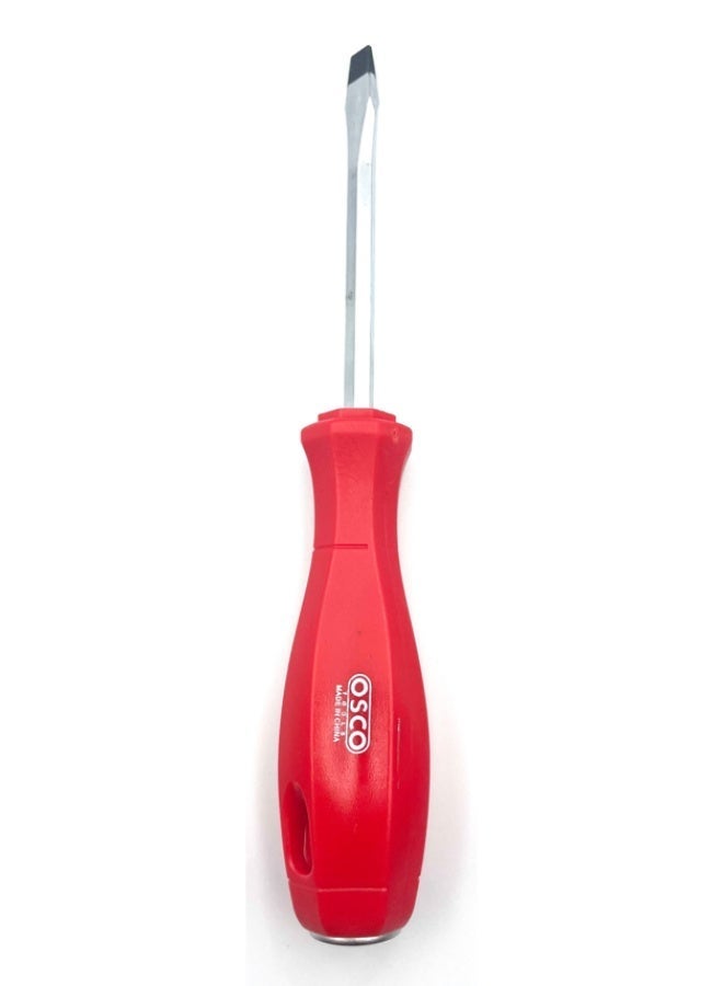 Osco 8-Inch Slotted Striking Screwdriver – Heavy-Duty Flat Head Screwdriver with Hardened Steel Shaft and Impact-Resistant Handle for Professional Repair and Maintenance