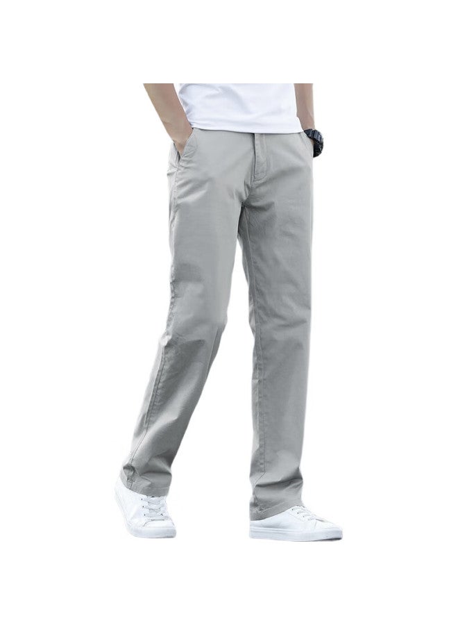 PLAYBOY سروال كاجوال للرجال، بنطلونات الربيع والصيف، بنطلونات رجالية فضفاضة مستقيمة الساق، ملابس رجال عصرية على الطراز الكوري - Image 2