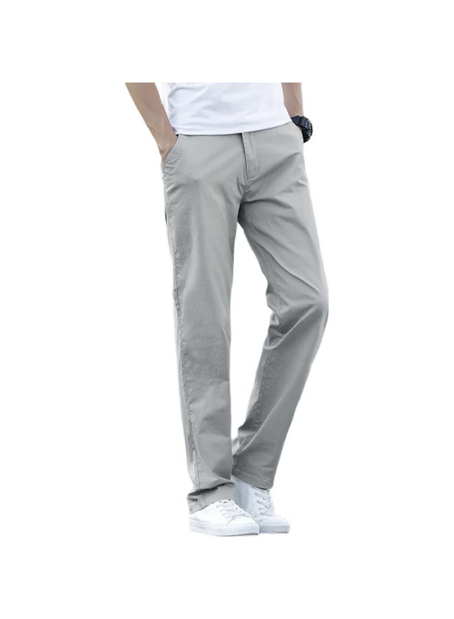 PLAYBOY سروال كاجوال للرجال، بنطلونات الربيع والصيف، بنطلونات رجالية فضفاضة مستقيمة الساق، ملابس رجال عصرية على الطراز الكوري - Image 3