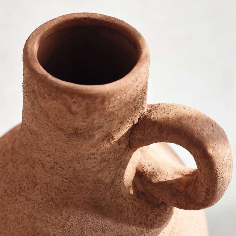Pan Home Hiba Stoneware Vase With Handle 10x10x24cm - Terracotta - 112AIC9903774 - Image 3