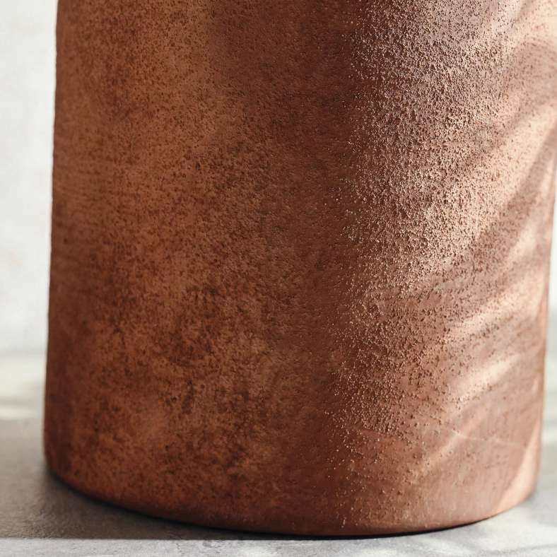 Pan Home Hiba Stoneware Vase With Handle 10x10x24cm - Terracotta - 112AIC9903774 - Image 2