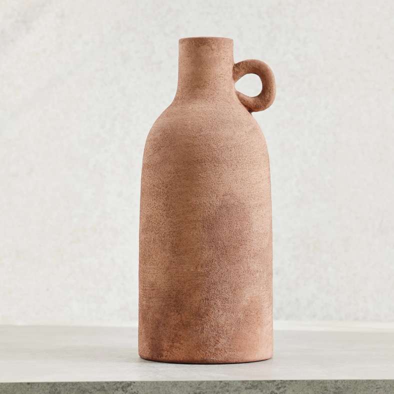 Pan Home Hiba Stoneware Vase With Handle 10x10x24cm - Terracotta - 112AIC9903774 - Image 5