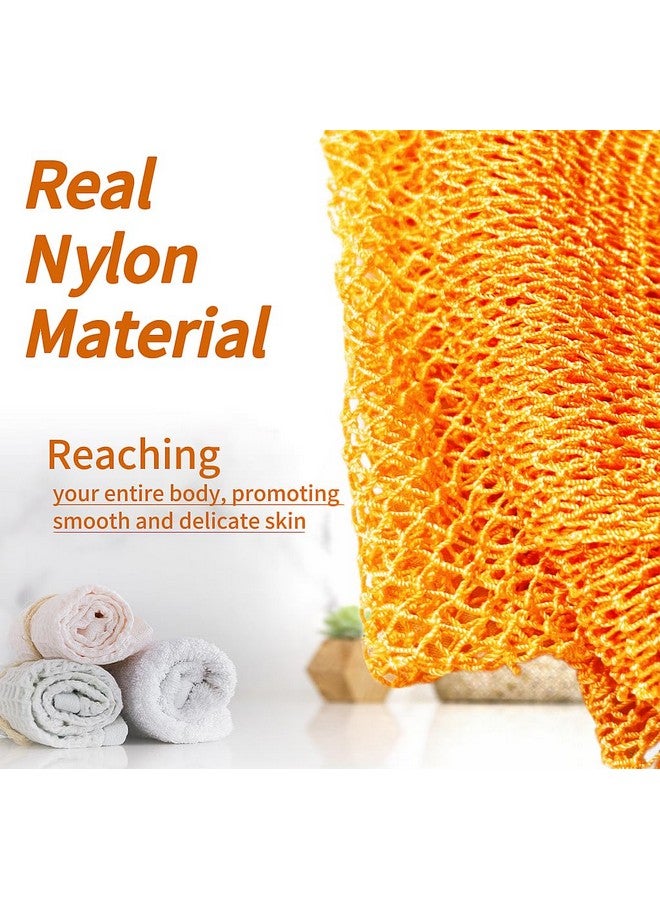 SPMKTBOZAI African Net Sponge Authentic, African Exfoliating Sponge Real African Net Black Owned, African Bath Sponge Back Scrubber, Body Exfoliator Shower Bath Accessories (Orange Color) - Image 5