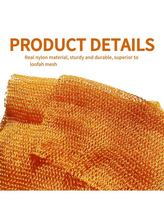 SPMKTBOZAI African Net Sponge Authentic, African Exfoliating Sponge Real African Net Black Owned, African Bath Sponge Back Scrubber, Body Exfoliator Shower Bath Accessories (Orange Color) - Image 2