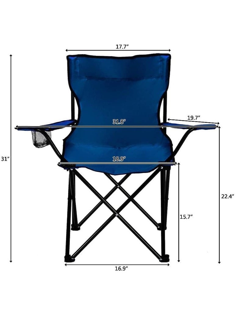 Spall [2 PACK] Portable Folding Beach Chair Multi-Purpose Camping Chair for Adult, Lightweight Patio Lawn Quad Chair for Outdoor Travel Picnic Hiking Supports110kgs Load With Carry Bag - Image 3