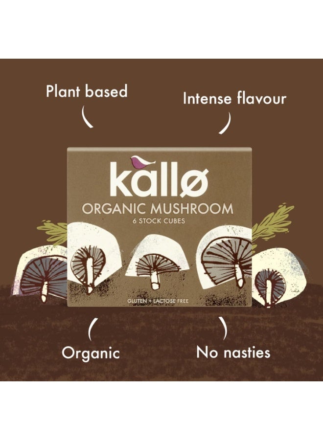 كالو 6 مكعبات مرق فطر عضوي، خالي من الغلوتين، مناسب للنباتيين ومناسب لمرضى الاضطرابات الهضمية، بدون ألوان أو نكهات أو مواد حافظة اصطناعية، مرق خضار فاخر للمرق وصلصة الحساء والمرق 66 جم - Image 2