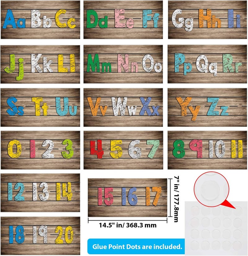 klarako Alphabet Banner Number Banner Home Sweet Alphabet Bulletin Board Border Number Home Sweet Classroom Decor Including Numbers 0-20, with 80 Pieces Adhesive Glue Point Dots for Toddler Kids Students - Image 2