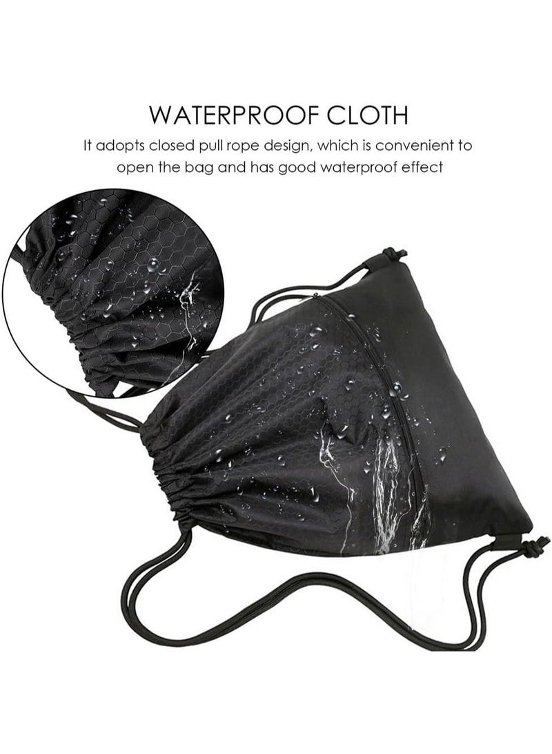 حقيبة ظهر برباط، حقيبة خلفية برباط مقاوم للماء مع جيب بسحاب، حقائب سباحة برباط لصالة الألعاب الرياضية للرجال والنساء - Image 3