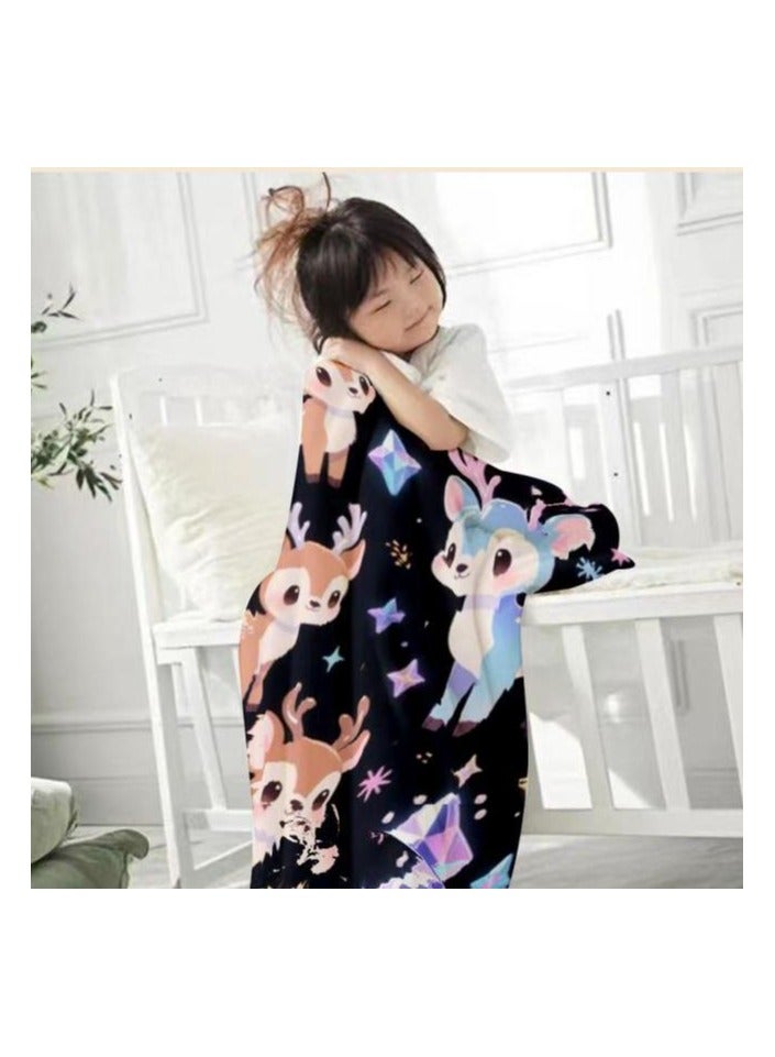 general Children's or student cartoon flannel thin blanket (warm and comfortable, suitable for sleep, games) 100cm*150cm - Image 4