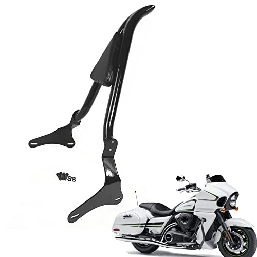 Fjpacemt Black Sissy Bar Passenger Backrest Rear Pad for Kawasaki Vulcan 1700 Vaquero VN1700 Vaquero ABS SE Rear Sissybar Back rest (29 Inches Height) - Image 1