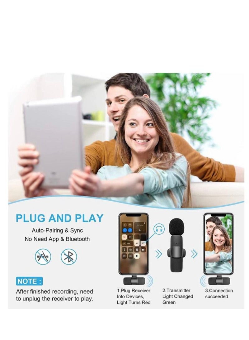 FAWK Wireless Lavalier Microphone for Type-C Phone, Plug-Play Wireless Mic with 2 Microphone for USB-C Android Phone Video Recording, Interview, Vlog, Auto Sync and Noise Reduction - Image 4