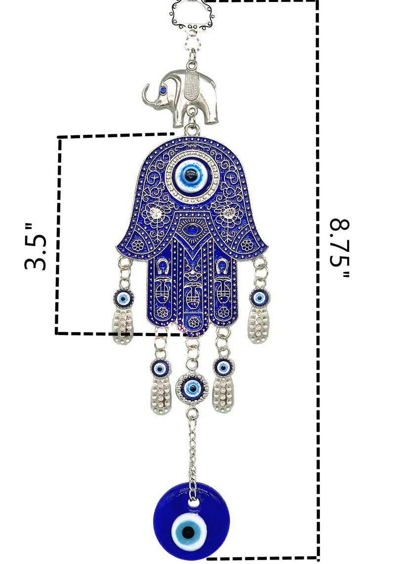 بيتر ديكور عين زرقاء شرير مع حماية يدوية Hamsa معلقة تزيين (مع حقيبة BetterDecor) -028 - Image 3