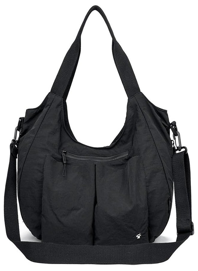 Avilego Large Tote Bag for Women Slouchy Waterproof Nylon Shoulder Hobo Bag Purses Satchel Crossbody Bag for Work Commute Shopping - Image 1