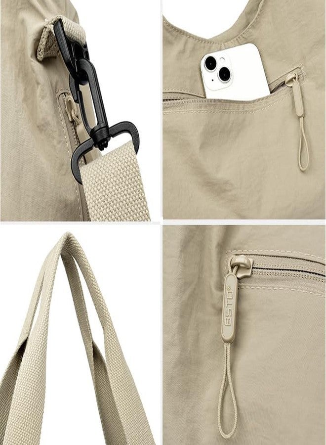 Avilego Large Tote Bag for Women Slouchy Waterproof Nylon Shoulder Hobo Bag Purses Satchel Crossbody Bag for Work Commute Shopping - Image 5