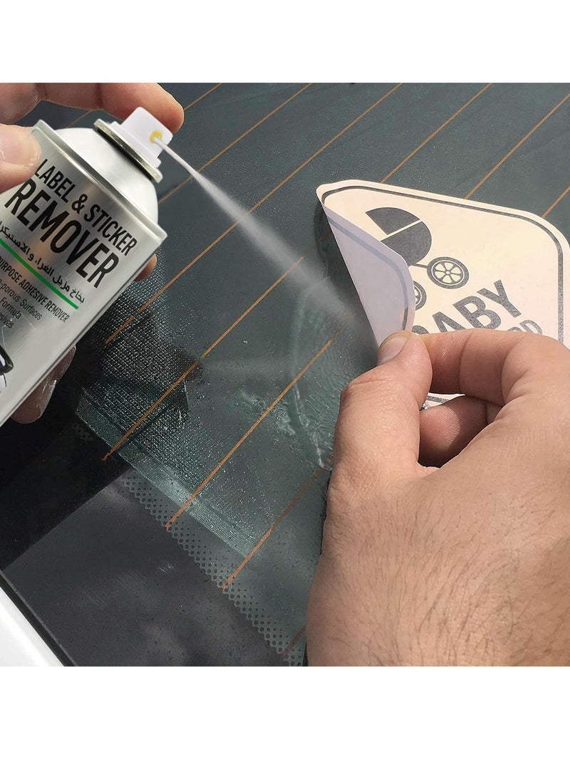 Nora NORA 4 Pcs Label & Sticker Remover Spray N-503 450ml Each – Adhesive Glue Cleaner for Car, Glass, Metal, Plastic – Quick Action, Safe on Paint, Home & Auto Use  - Image 3