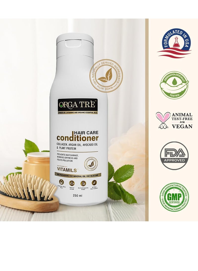 Healthstar - Orgatre Hair Care Conditioner For Women and Men For Hydrating, Deep Conditioning With Aloe, Olive, Rosemary Oil and Murumuru For Hair Fall and Thinning,1 Count 250ML - Image 1