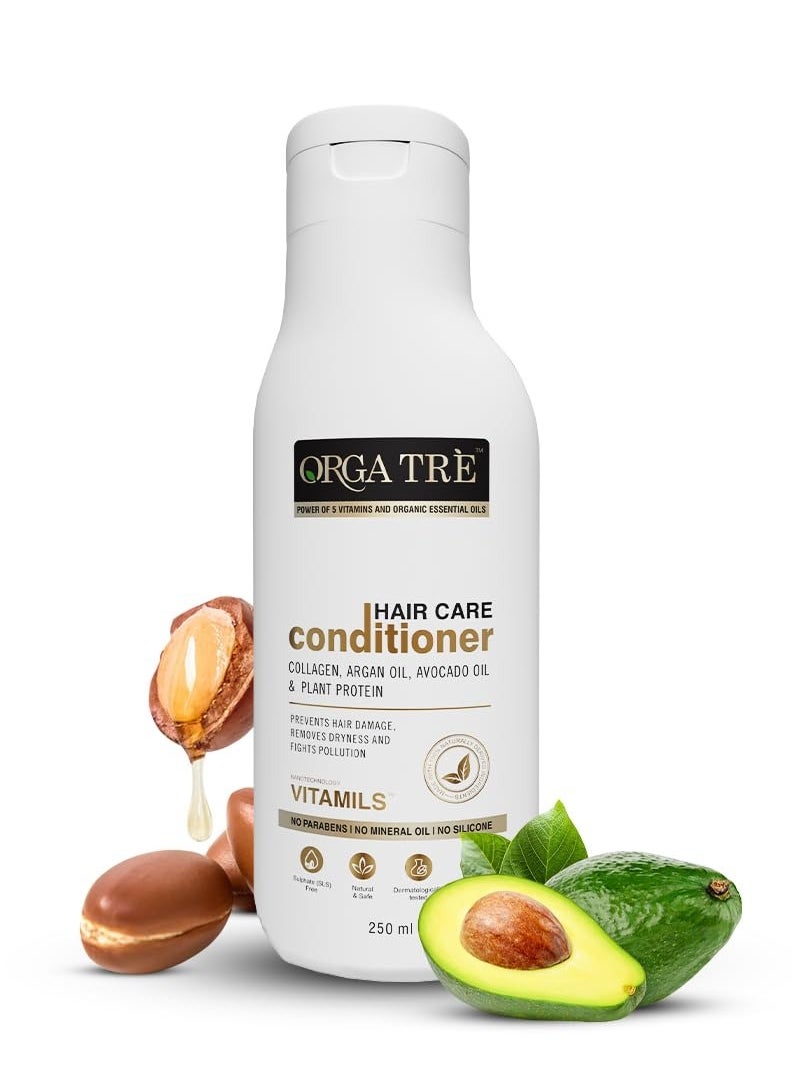 Healthstar - Orgatre Hair Care Conditioner For Women and Men For Hydrating, Deep Conditioning With Aloe, Olive, Rosemary Oil and Murumuru For Hair Fall and Thinning,1 Count 250ML - Image 1