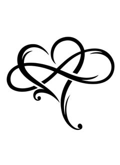 Dopetattoo Tattoo Design 6 Sheets Temporary Tattoos for Women Adults Big Heart with Infinity Symbol Sign of Eternal Infinite Love Temporary tattoo for Men for Woman Neck Arm  - Image 1