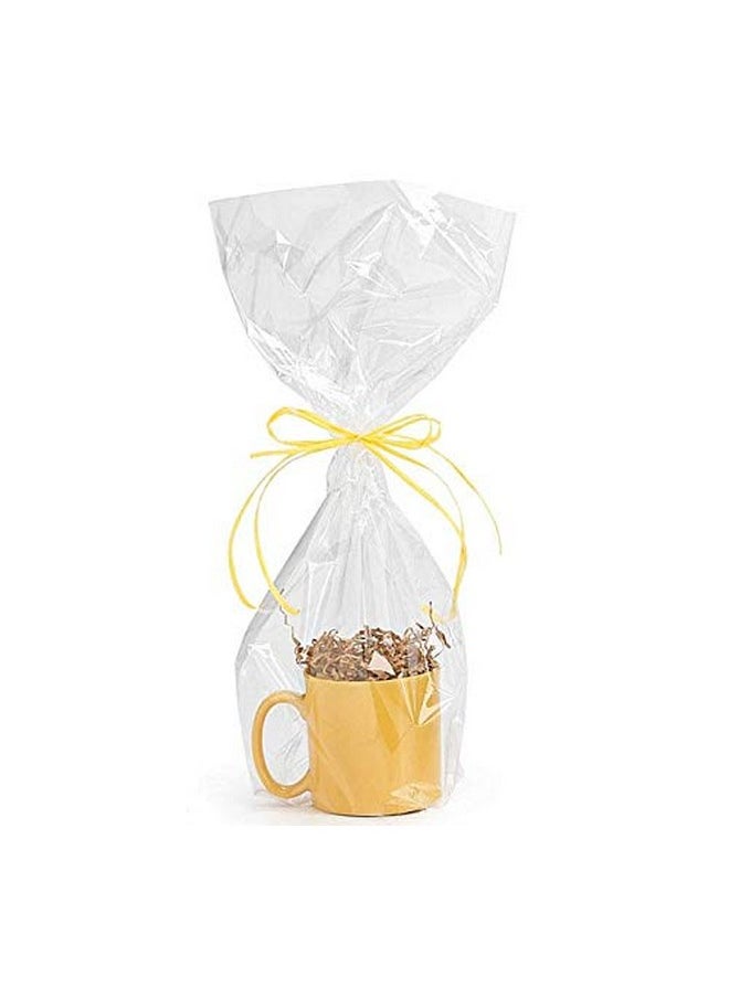 A1 Bakery Supplies - 10 Pack Bopp Clear Cello Cellophane Bags Gift Basket Package Flat Gift Bags Bopp Bags (Flat 9 X 20) - Image 1