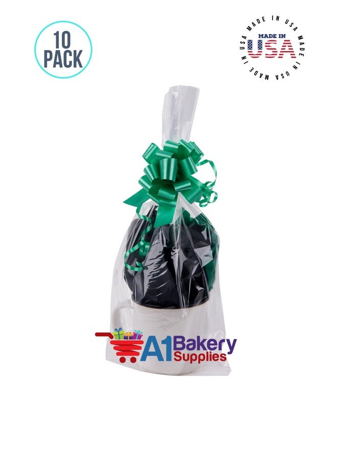 A1 Bakery Supplies - 10 Pack Bopp Clear Cello Cellophane Bags Gift Basket Package Flat Gift Bags Bopp Bags (Flat 9 X 20) - Image 1