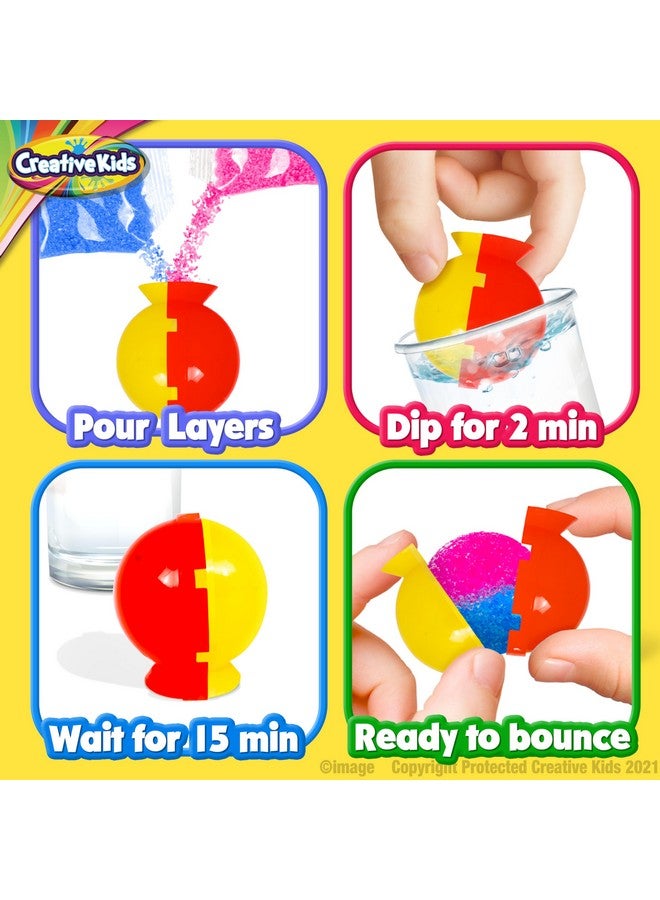 Creative Kids Creative Kids Magic Bouncy Balls - DIY STEM Toys - Science Kit for Kids - 25 Multicolor Bags & 5 Molds Makes Up to 43 Balls - Image 2