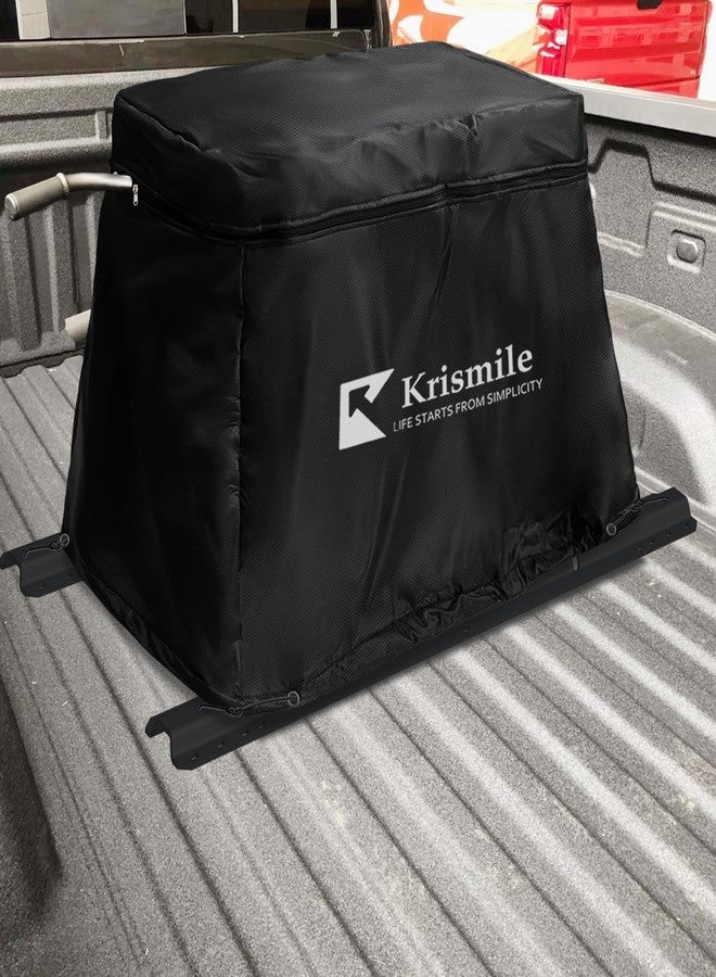 Krismile 5th Wheel Hitch Cover with Plush Lining,Heavy Duty Waterproof UVproof Fifth Wheel Trailer Hitch Cover Fits 15K-26K 5th Wheel Hitch.(Only Cover,Black) - Image 1