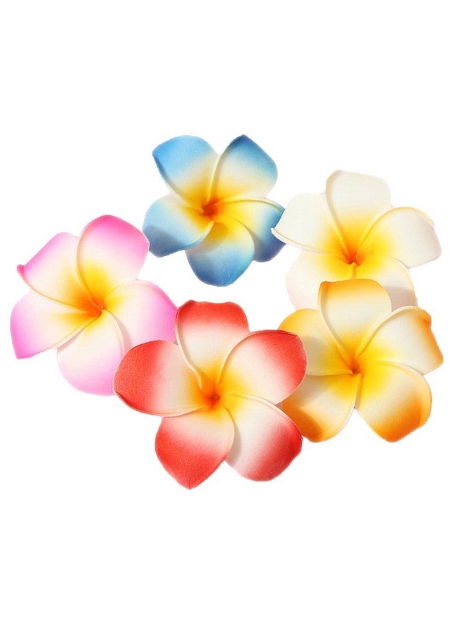 Haifly Gshllo 10 Pcs 7Cm Multicolor Hawaiian Hair Clip Beach Foam Flower Headpieces For Wedding Party Accessories - Image 1