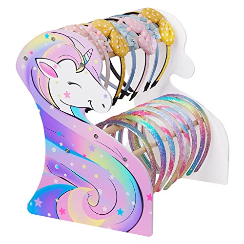 FIOBEE Girls Headband Holder Organizer Unicorn Headband Storage Hair Accessories Organizer Hairband Display Stand Home Room Decors for Kids - Image 1