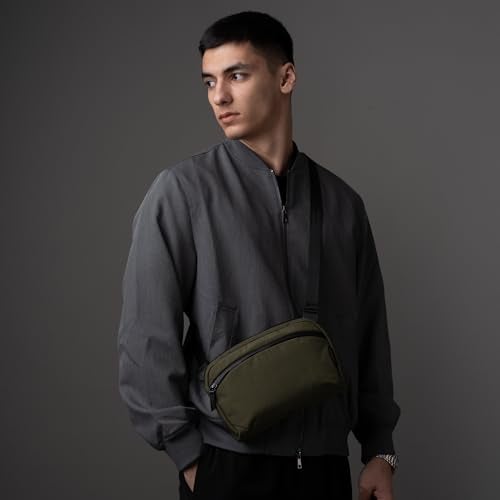 ALPAKA Flight Sling 2L- Small Sling Bag For Men Travel Lightweight,Portable, Packable, with Quick Release Shoulder Strap - Integrated Key Leash - WeatherProof,Green Axoflux 400 - Image 3