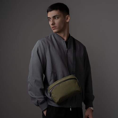 ALPAKA Flight Sling 2L- Small Sling Bag For Men Travel Lightweight,Portable, Packable, with Quick Release Shoulder Strap - Integrated Key Leash - WeatherProof,Green Axoflux 400 - Image 2