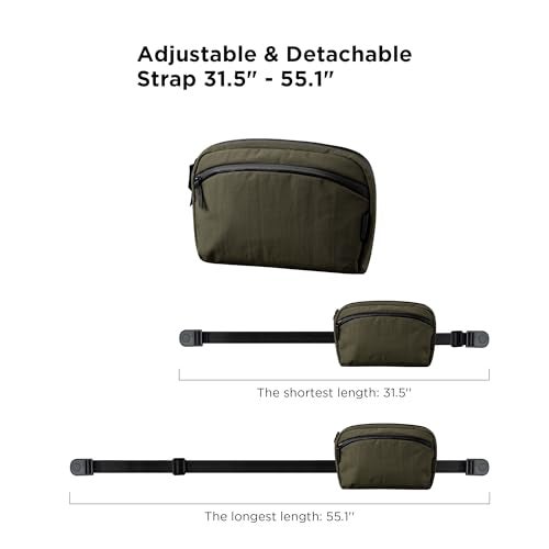 ALPAKA Flight Sling 2L- Small Sling Bag For Men Travel Lightweight,Portable, Packable, with Quick Release Shoulder Strap - Integrated Key Leash - WeatherProof,Green Axoflux 400 - Image 4