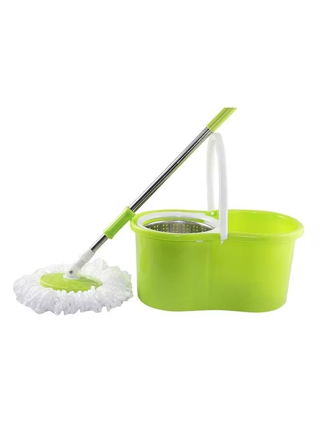 Spin Round Mop With Bucket Neon Green/White 48x29x28centimeter - Image 2