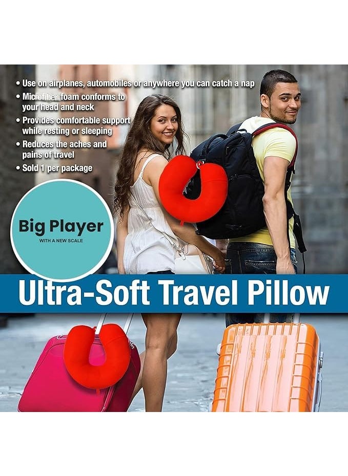 BigPlayer BigPlayer Neck Pillow for Travel Neck Support Red Pillow for Neck Pain Travel Accessories Air Pillow Car Head Rest Pillow Neck Pain Relief Pillow Cervical Pillow Neck Pillow for Sleeping  - Image 4