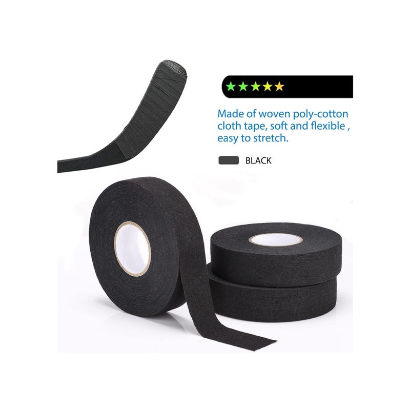 SOLARAE Hockey Tape, 1" x 27 Yard Adhesive Cloth Tape, Hokey Stick Blade Handle Shaft Bat Sports Tape, Non-Slip Grip Wrap for Ice Hockey, Field Hockey, Roller Hockey, Lacrosse - Image 4