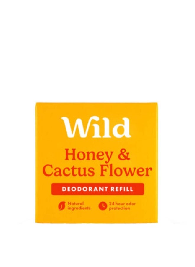وايلد مزيل عرق طبيعي برائحة العسل البري وزهرة الصبار، عبوة إعادة تعبئة 40 جم - Image 1