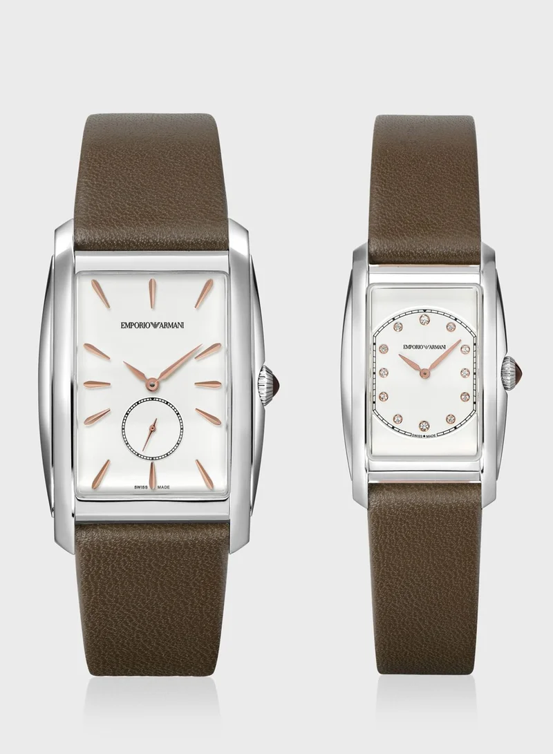 EMPORIO ARMANI Pu Strap Analog Watch