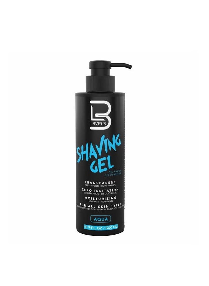 L3 Shaving Gel - Straight Razor Shave Gel - Non-Irritating - Refreshing Smell - No Hot Towel Necessary - Level Three Razor Gel (Aqua) - Image 1