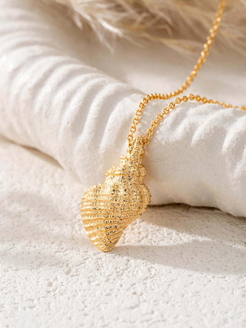 Baydurcan Gold Seashell Necklace Shell Necklaces for Women Gold Shell Necklace Encouragement Gifts for Women (Seashell) - Image 3