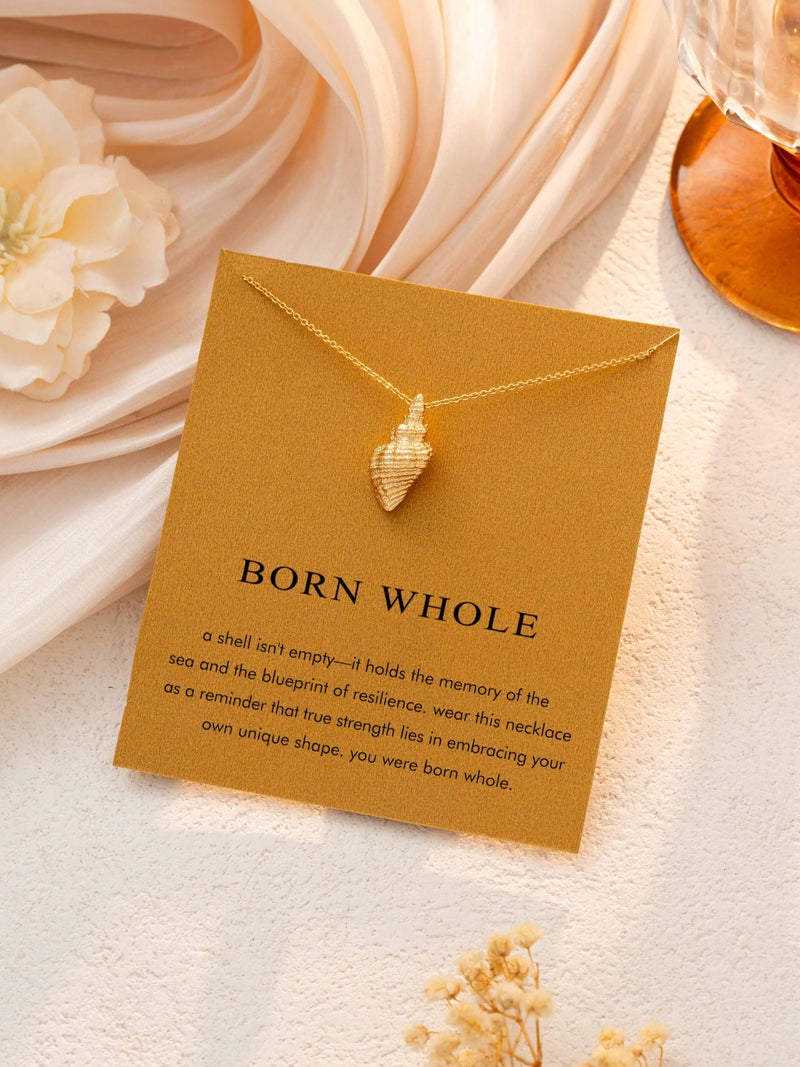 Baydurcan Gold Seashell Necklace Shell Necklaces for Women Gold Shell Necklace Encouragement Gifts for Women (Seashell) - Image 5