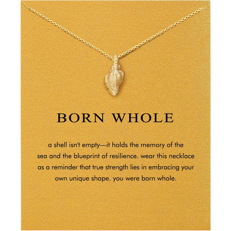 Baydurcan Gold Seashell Necklace Shell Necklaces for Women Gold Shell Necklace Encouragement Gifts for Women (Seashell) - Image 1