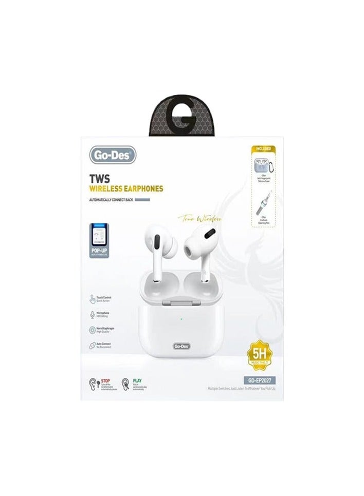 GO-DES True Wireless Earphones | High-Quality Stereo Sound, Noise Isolation, Touch Control & Siri Support  - Image 1