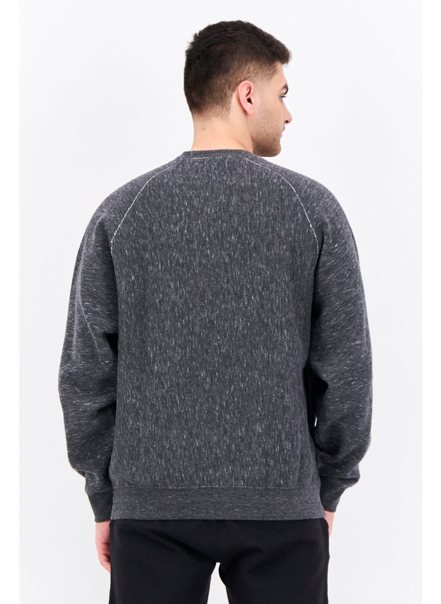 Champion Men Sportswear Fit Long Sleeves Outdoor Sweatshirt, Grey Heather  - Image 3