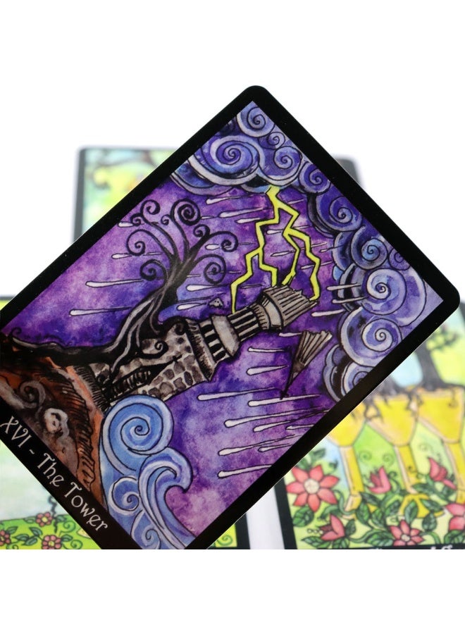 NIBEMINENT Tarot Card Divination Kit: Leisure and Entertainment Cards, Family Gathering Cards, Divination Card Set, Tarot Card Board, Card Game Playing Cards Collection - Image 3