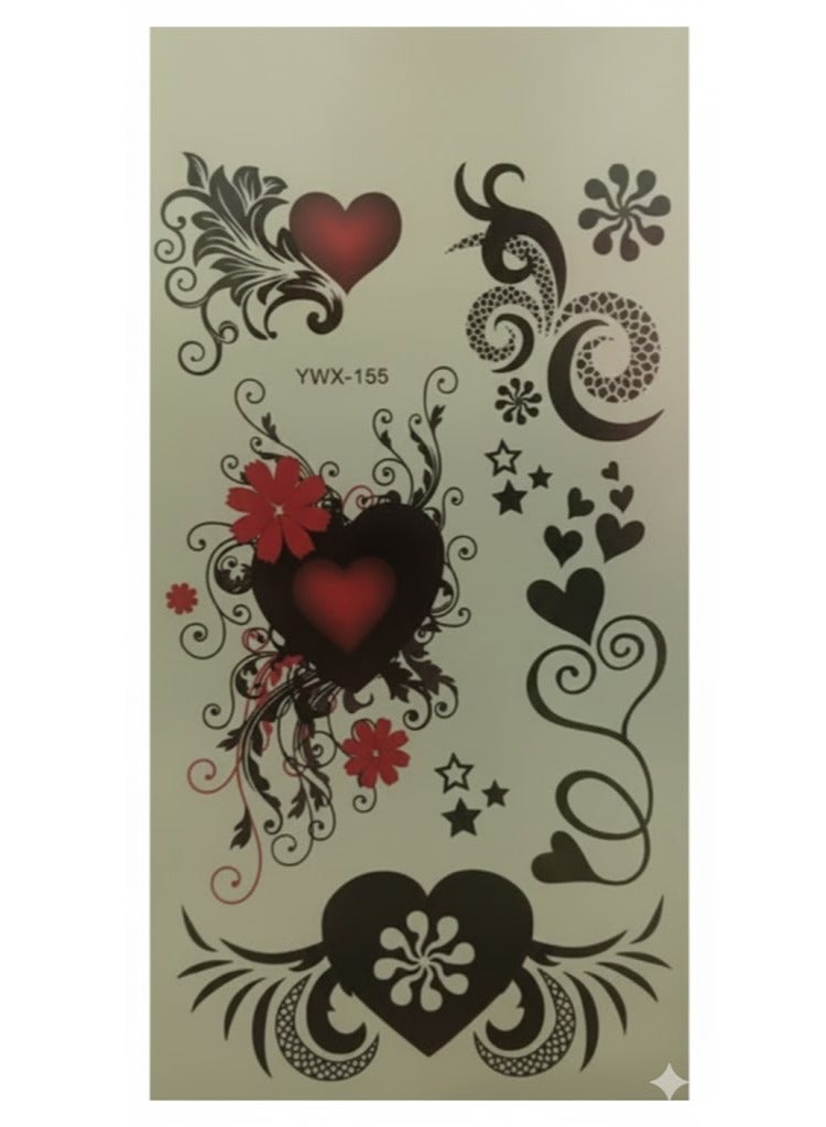 Beautiful design temporary heart tattoo - Image 1