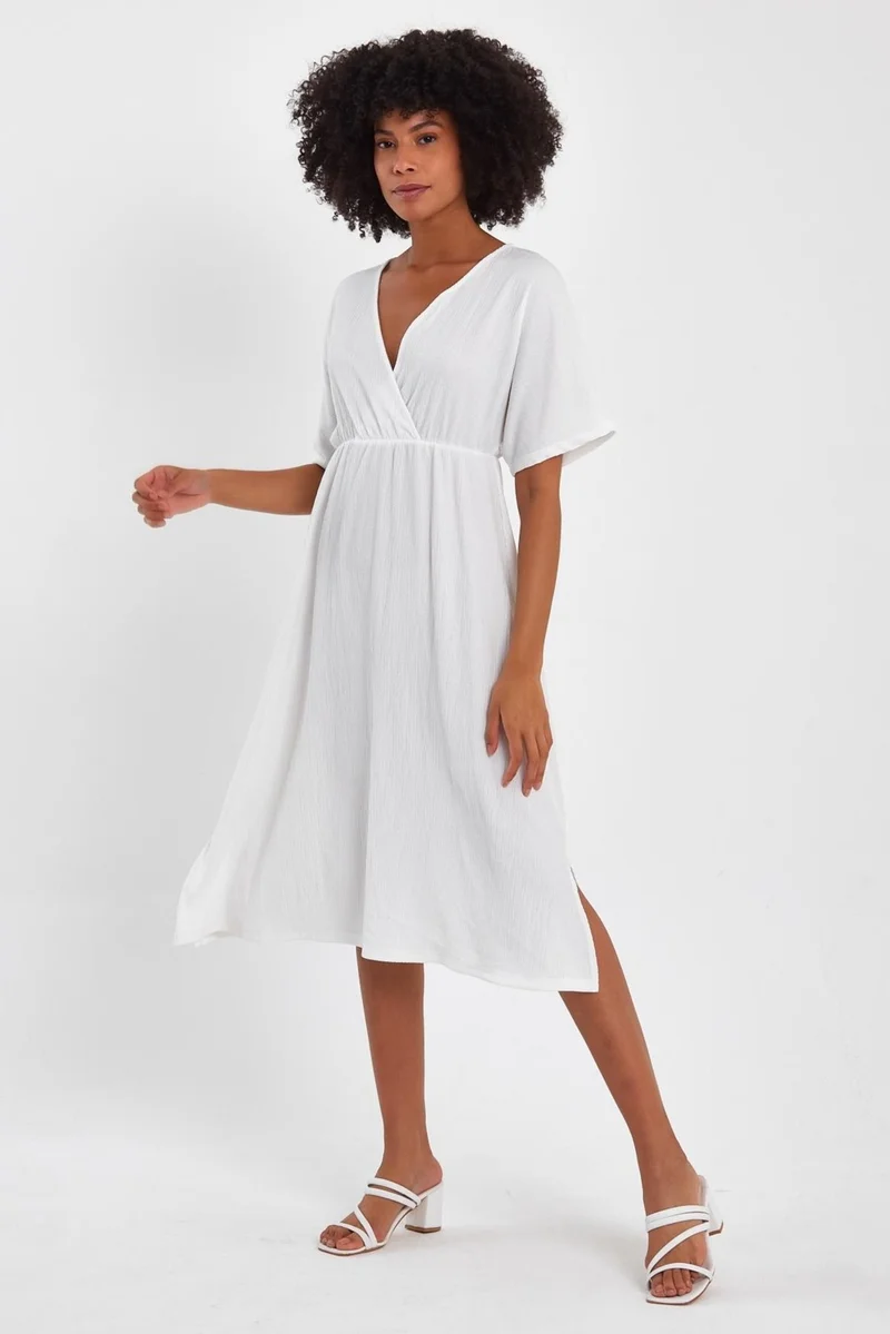 Alexander Gardi White Textured Dress