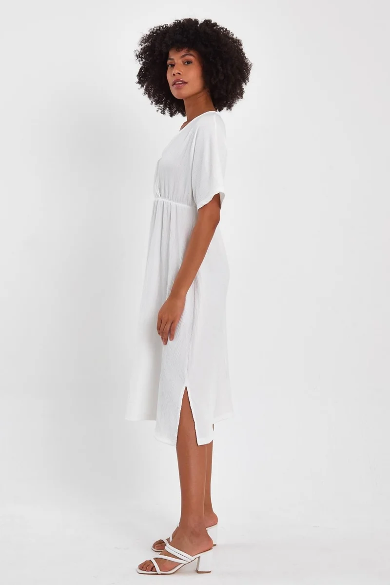 Alexander Gardi White Textured Dress
