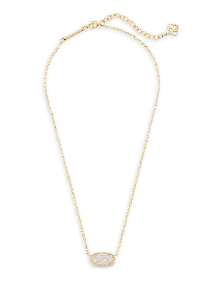 Kendra Scott Kendra Scott Elisa Adjustable Length Pendant Necklace for Women, Fashion Jewelry, 14k Gold-Plated, Iridescent Drusy  - Image 2